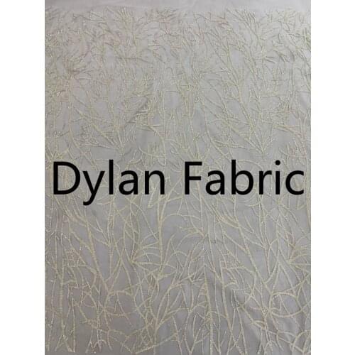 Wedding dress white transparent beads tube series mesh wedding dress fashion fabric