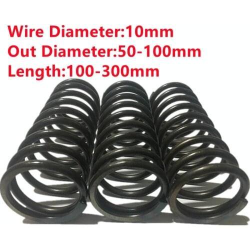 High Quality Big Wire Metal Spring Large Compression Coil Spring,10mm Wire Diameter *(80-130)mm Out Diameter* (150-300)mm Length