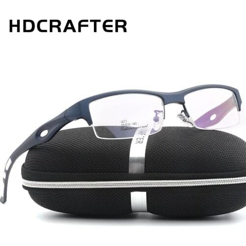 Spectacle Frame Titanium Attractive Mens Distinctive Comfortable TR90 Half Frame Square Sports Glasses Frame Eyeglasses