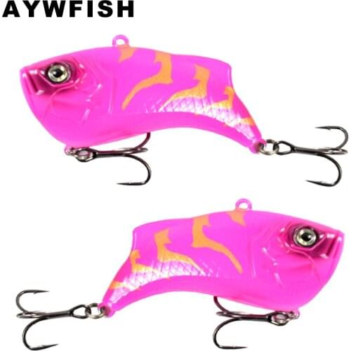 AYWFISH VIB 65mm 14g Sinking Hard Plastic Lures Crank Vibration Wobblers Lipless CrankBaits For Pike Bass Fishing Tackle