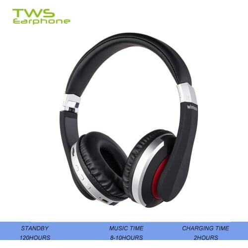TWSearphone MH7 Bluetooth Headphones Noise Canceling Folding Earphones Gaming Audio Stereo Pluggable Memory Card Earbuds