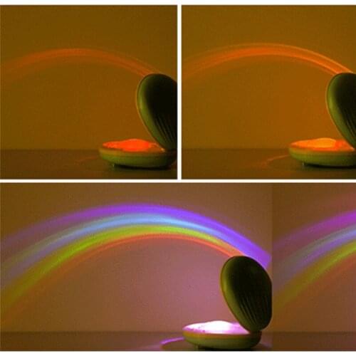 USB line creative colorful romantic projector rainbow night light rainbow projection lamp night light Drop shipping