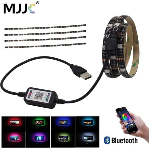 USB LED Strip Bluetooth 5V Tira LED RGB Tape SMD 5050 Flexible Ribbon TV Light Backlight for Computer Bias Lighting