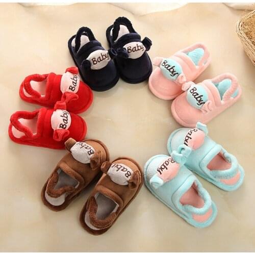 Winter/autumn kids baby girls slippers fashion shoes cute candy cotton slippers boys indoor non-slip warm children slippers