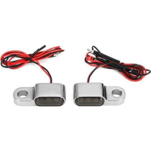 2PCS 12V Motorcycle Indicators LED Turn Signal Light Handlebar Amber Signal Lamp Blinker,Brake Clutch Lever Mount