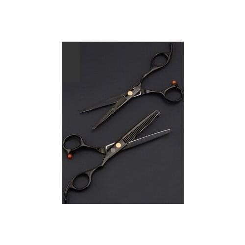 20pcs black hair scissors shears hairdressing scissors barber thinning scissors hairdresser razor haircut 5.5 6.0