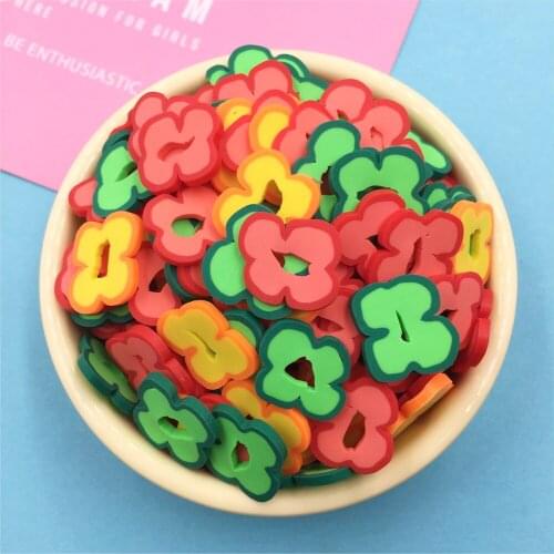 50g Colorful Chili Slices Polymer Hot Clay Sprinkles for DIY Crafts Making Phone Case Decoration Accessories 15mm