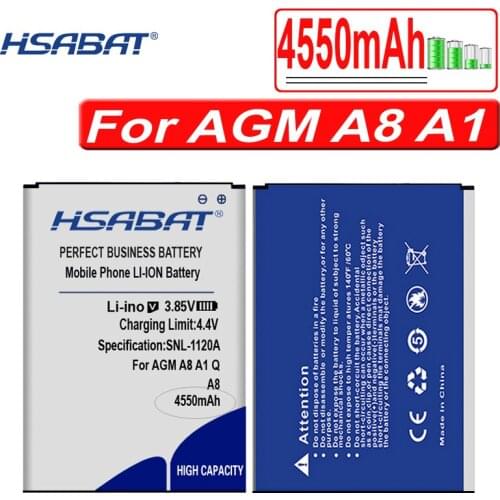 HSABAT 4550mAh Battery for AGM A8 A1 Q SE For Mann ZUG 5S ZUG5S ZUG5SQ