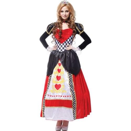 Alice Adventures Alice Dream queen of hearts costumes for women costume Sexy Royal Cosplay Clothing Women Halloween Fancy Dress