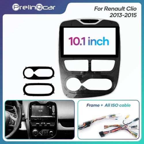 1Din 2Din Car DVD Navigation Radio Fascia Frame For Renault Clio 2013 2014 2015 Stereo Receiver Player Panel Dash Trim Kits