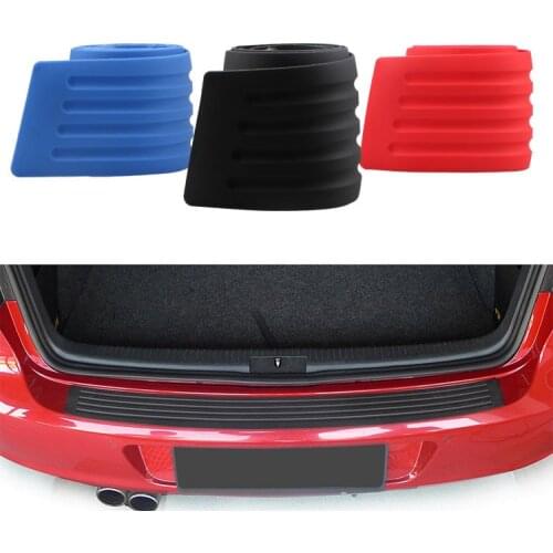 Car Bumper Sticker Guard Rear Back Bumper Protector Stickers Sill Scuff Plate Rubber Strip Pad Trim Cover Protection Car Styling