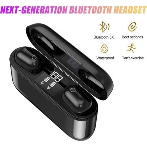 50setsM2 Tws Wireless Bluetooth Headset 5.0 LED Digital Display Touch With Charging Compartment 2500 MAh Bluetooth Earphone
