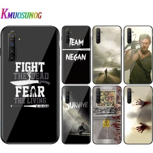 For OPPO A5 A9 2020 F7 Phone Cover The Walking Dead TWD for OPPO Reno 2 Z 2Z 2F 3 4 Pro 5G Bright Black Phone Case
