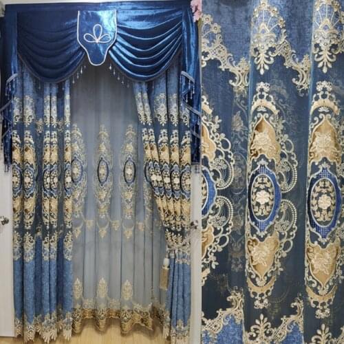 European Luxury Curtains for Window Curtains Styles for Living Room Elegant Drapes European Curtains Embroidered curtains