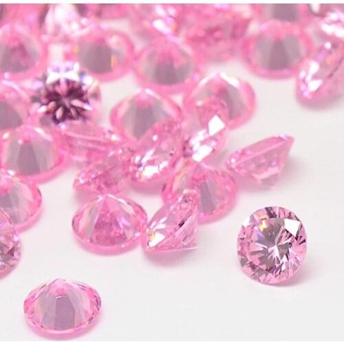 Pandahall 10pc Cubic Zirconia Cabochons Rhinestones Grade A Faceted Diamond PearlPink 8x4.6mm For DIY Jewelry Making Supplies