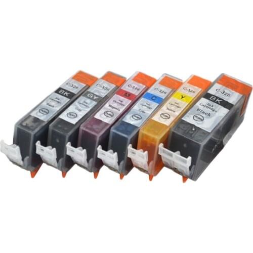 6pcs BCI325 BCI326 comaptible ink cartridge Luocai for Canon PGI 325 CLI 326 for Canon PIXUS MG8130/MG6130