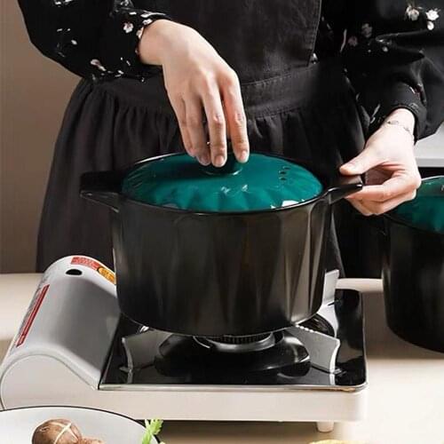 Ceramic stockpot Cooking Saucepans Gas Ceramic Soup Casserole/Clay Pot/Earthen Pot/Fire Heat Resistant Hotpot Kitchen Cookware