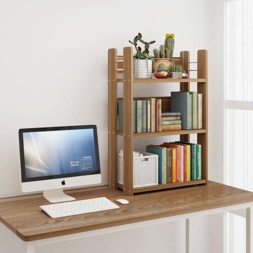 Bookshelf Desk Creative Study Bookcase Tree Shaped Furniture Decor Book Rack Multi-grid Storage Shelf Wooden Display Shelf