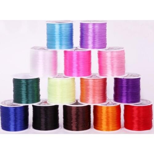 Dia 0.7mm 60m/Roll Nylon Round Crystal Elastic Beading Wire Cord Thread Stretch String For Bracelet Jewelry Accessories Diy