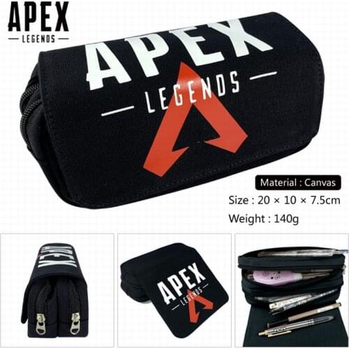 Hot Game Apex Legends Cartoon Boys Girls Wallet Canvas Pencil Case School Supplies Bags Student Gift Make Up Bag toy gift