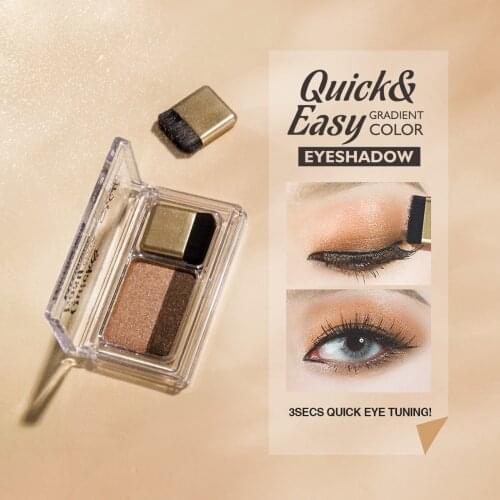 MENOW Makeup Glitter Shimmer 2 Colors Eyeshadow With Brush Palette Highlighter Brighten Concealer Cosmetic