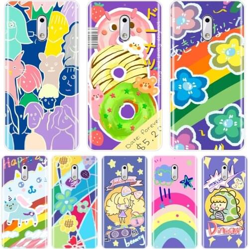 Cute Flower Back Cover For Nokia 1 Plus 2 3 5 6 8 9 Phone Case Silicone For Nokia2 Nokia3 Nokia5 Nokia6 Nokia X6 X71 7 Plus