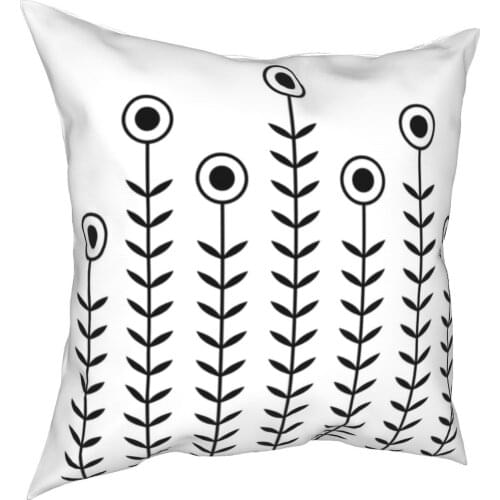 Minimalist Flowers Black White Pillowcase Cushion Cover Decoration Nordic Abstract Geometric Pillow Case Cover Home 45X45cm