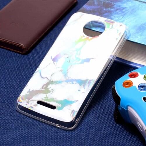 Fashion Color plated marble Phone Case For Motorola Moto C Plus Case XT1723 XT1724 5.0 Case Cover Soft TPU Protection Phone Bag