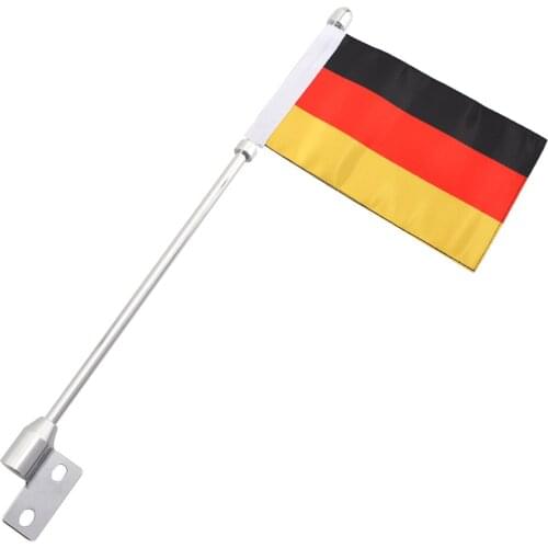 Motorcycle Chrome Flag Pole Luggage Rack Rear Side Mount universal For Indian Chieftain Classic Dark Horse German flag
