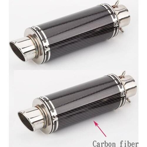 Motorcycle modified muffler carbon fiber 51mm universal small round pipe exhaust pipe GSX250R RC390 MT15 R15 V3 with DB Killer
