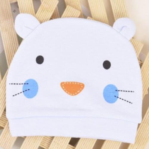 New Baby Hats 100% Cotton Cartoon Cute Printed Baby Hats & Caps For 0-3 Months Newborn Baby Accessories