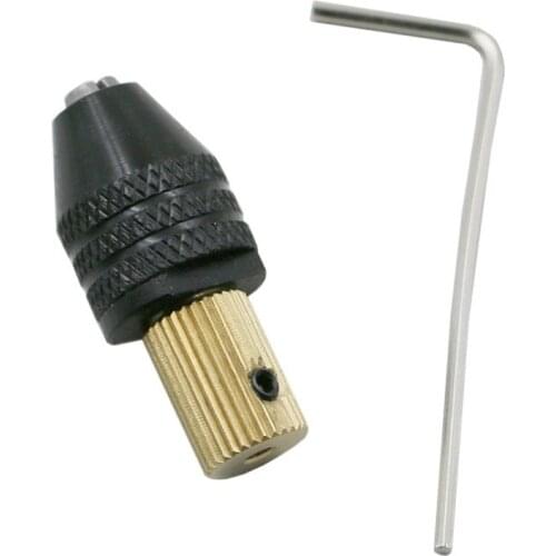 2.35/3.17 Mini Electronic Drill Chuck Bit Keyless Drill Bit Chuck Clamping Range 0.5-3.2mm Shank Shaft Adapter Tools Drill Chuck
