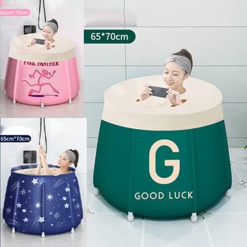 Portable Bathtub Ice Hot Tub Adult Foldable Bathtub Household Full Body Adult Extra Large Bathing Bucket Spa for Shower Adult