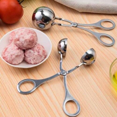 1pc 2 Sizes Stainless Steel Meatball Sandwich Meatball Maker Food Clip Stuffing Meatballs DIY Fish Ball Egg Ball Machine
