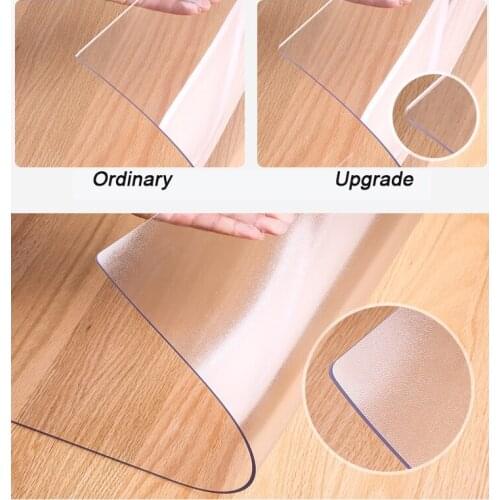 PVC New upgraded tasteless fillet tablecloth 1.0 1.5 2.0 3.0mmtablecloth kitchen table cover tarpaulin soft glass tablecloth