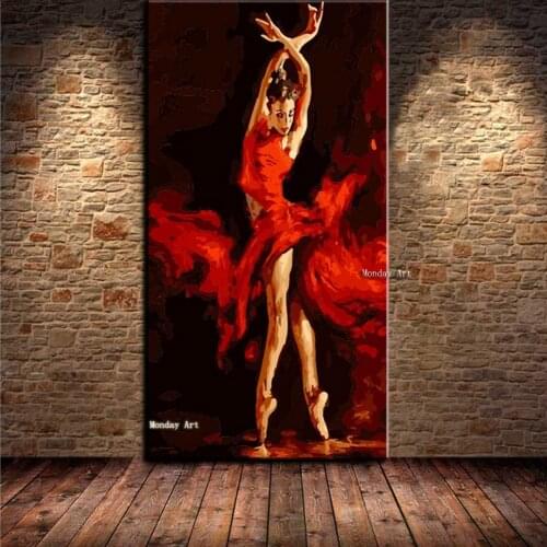 Hand painted Modern Ballet Dancers painting handmade Palette Knife Oil Painting Wall Art Home Decora on Canvas home Decoration