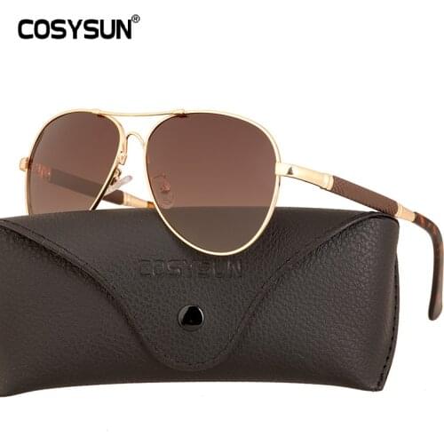 2021 New Fashion Sunglasses Men Pilot Driving Sunglasses Brand Men Polarized Memory Titanium Metal Frame Male Sun Glasses CS2226