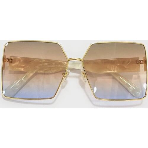 2021 Square Sunglasses Women Men Fashion Big Frame Gradient Brand Sun Glasses Female Oculos Unisex Eyewear