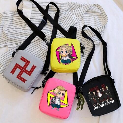 Anime Tokyo Revengers Manjiro Sano Draken Messenger Bag Mini Canvas Shoulder Bags Casual Street Zipper Purses Handbag Crossbodys