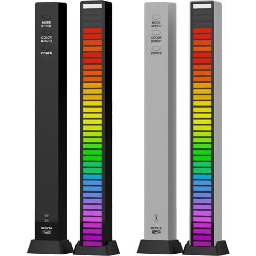 D09-RGB 40 LED Light Pickup Atmosphere Rhythm Light Usb 5v Plug-In Mobile Phone App Control Colorful Car Atmosphere Light Bar