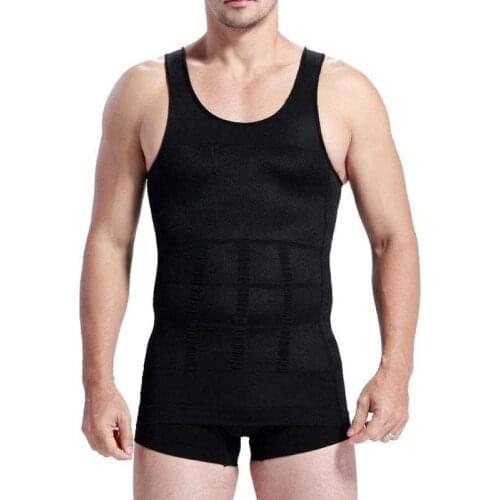 New Ventilation Comfort Men Corset Body Shaper Slimming Vest Chest And Abdomen Tight Waist Breathable Underwear Black White XXL