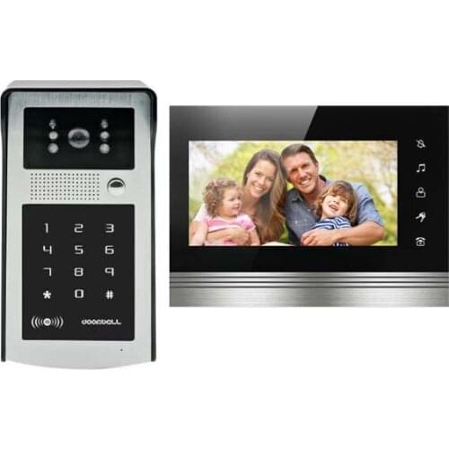 XINSILU 7" Wired Video Door Phone Doorbell Home Security Intercom System RFID Camera LED Color Night Vision 1 Camera 1monitor