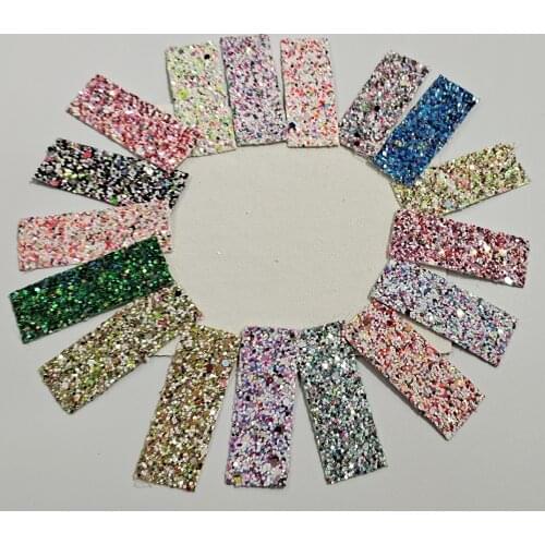 1.38M width*10M 3D Glitter Fabric WCBL Mix Chunky Glitter Pu Leather Glitter Wallpaper