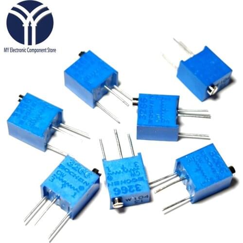 10pcs 3266W 3266 100 200 500 ohm 1K 2K 5K 10K 20K 50K 100K 200K 500K 1M ohm 100R 200R 500R Trimpot Trimmer Potentiometer