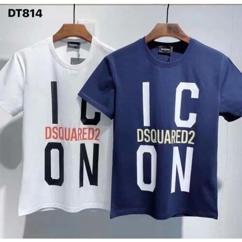2021 Short-sleeved T-shirt Mens Printing Fashion Trend D2 Pure Cotton Summer Youth Shirt DT814