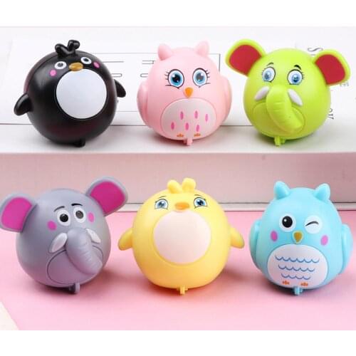 5Pcs Fall Resistant Cartoon Animal Model Inertia Pull Back Car Kids Puzzle Toys