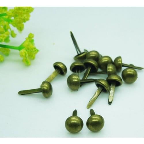 500pcs/lot Metal Crafts Round 6mm Mini Brads Scrapbooking Embellishment DIY Bronze Plated