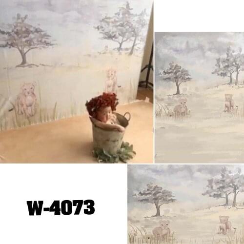 Watercolor Painting Nature Little King Lion Background Photography Backdrops Photo Shoot Baby Kids Portrait Backdrop Curtains