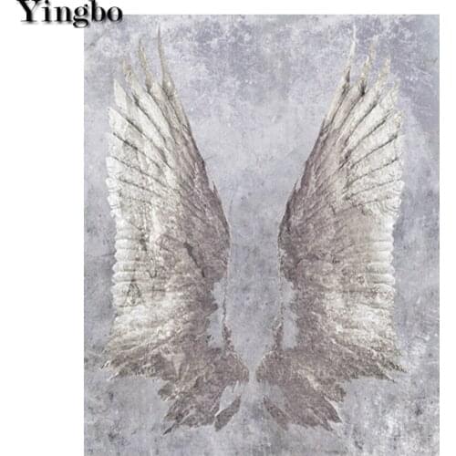 5D DIY Diamond Painting Angel Wings Feathers Picture Diamond Mosaic Full Square Drill Rhinestones Embroidery Mosaic Home Decor