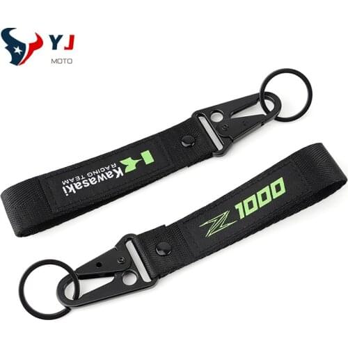 Newest Embroidery Collection Keychain For Kawasaki Z1000 High Quality Motorcycle Embroidered Keyring Key Holder Ring Chain